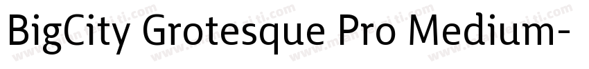 BigCity Grotesque Pro Medium字体转换
